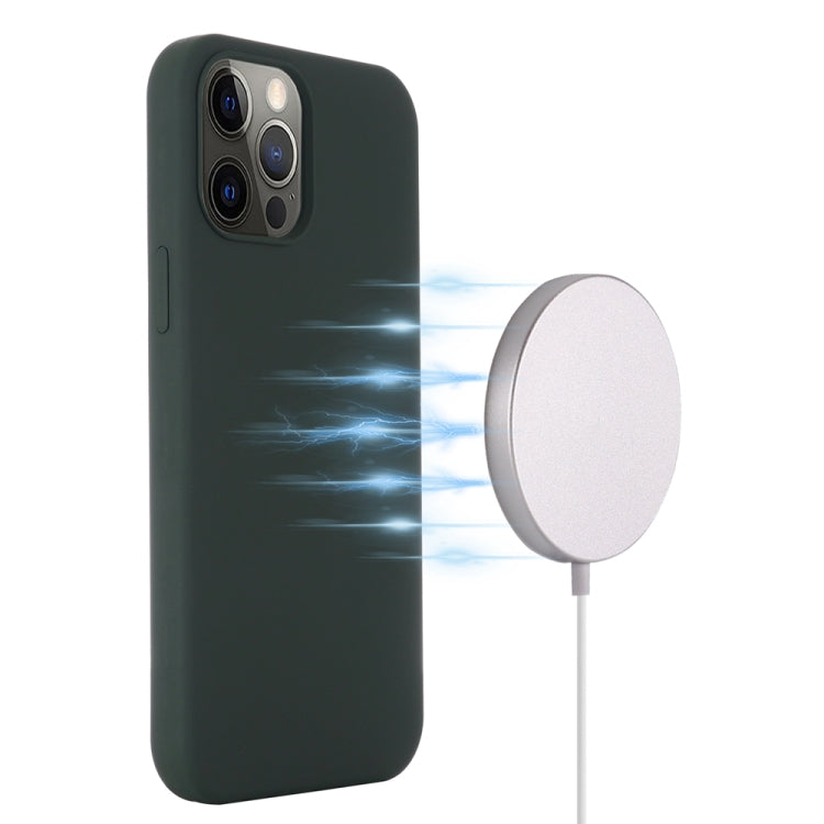 For iPhone 15 Pro Max Shockproof Silicone Magsafe Phone Case(Dark Green) - HoMEdemic™ 