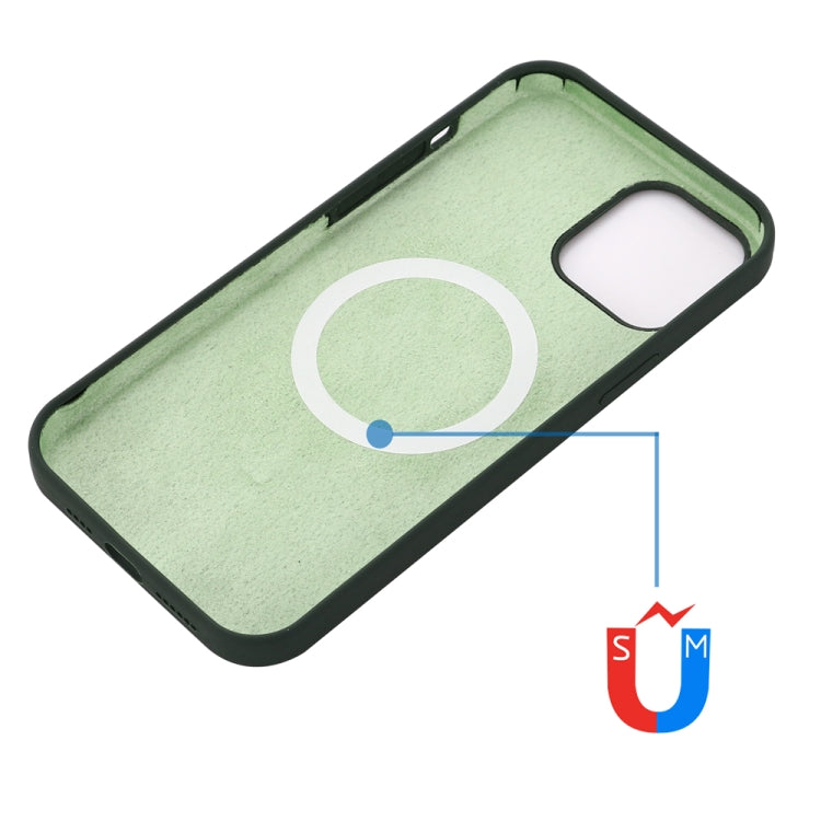For iPhone 15 Pro Max Shockproof Silicone Magsafe Phone Case(Dark Green) - HoMEdemic™ 