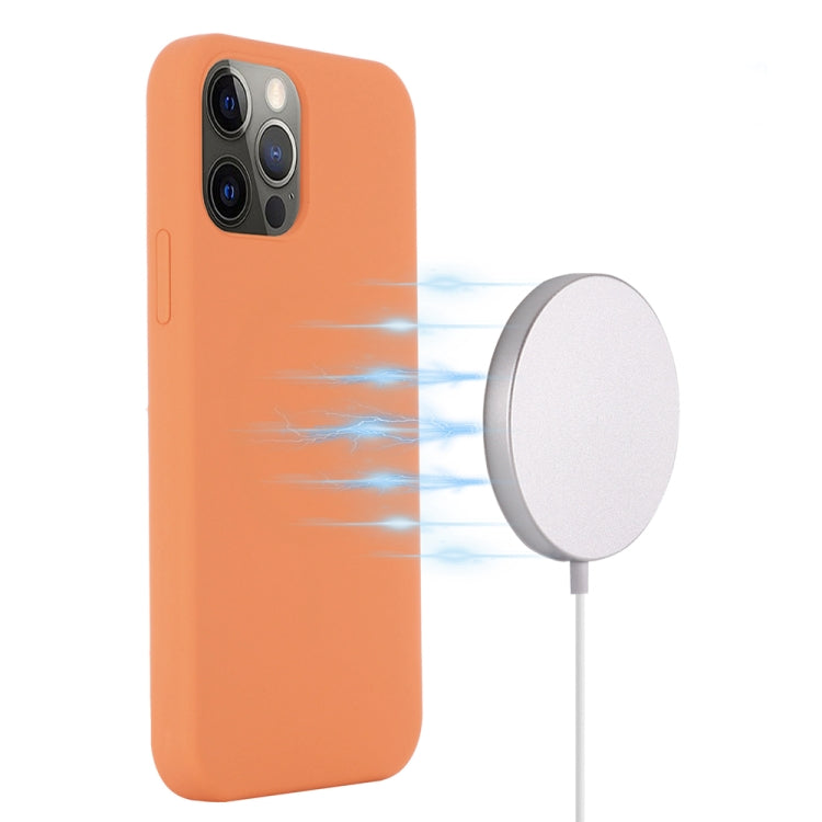 For iPhone 15 Pro Max Shockproof Silicone Magsafe Phone Case(Gold Orange) - HoMEdemic™ 