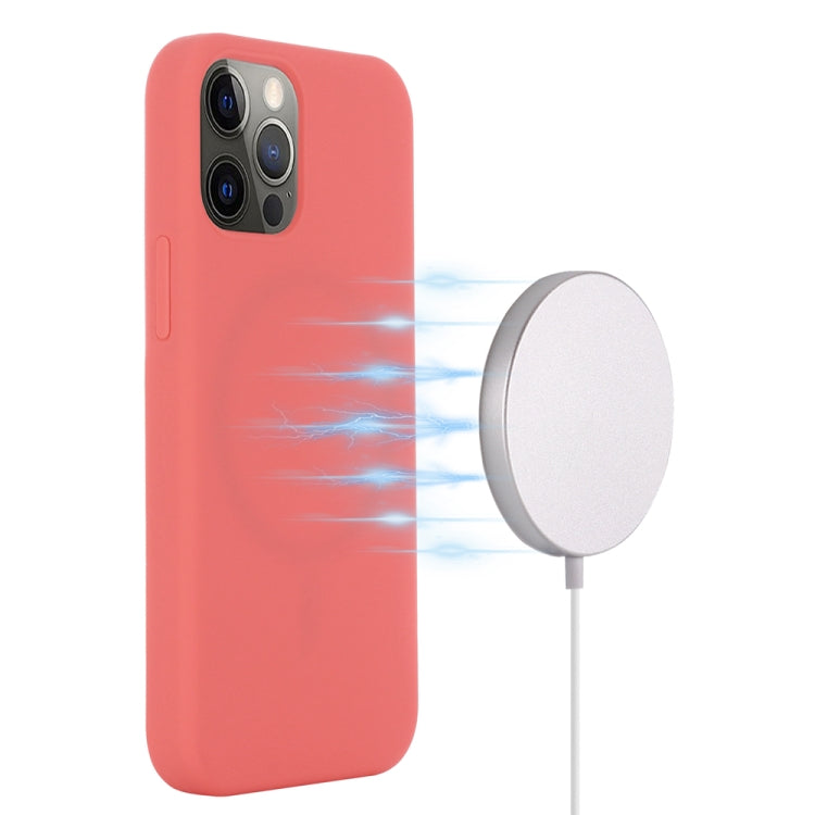 For iPhone 15 Pro Max Shockproof Silicone Magsafe Phone Case(Pink Orange) - HoMEdemic™ 