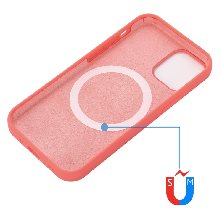 For iPhone 15 Pro Max Shockproof Silicone Magsafe Phone Case(Pink Orange) - HoMEdemic™ 
