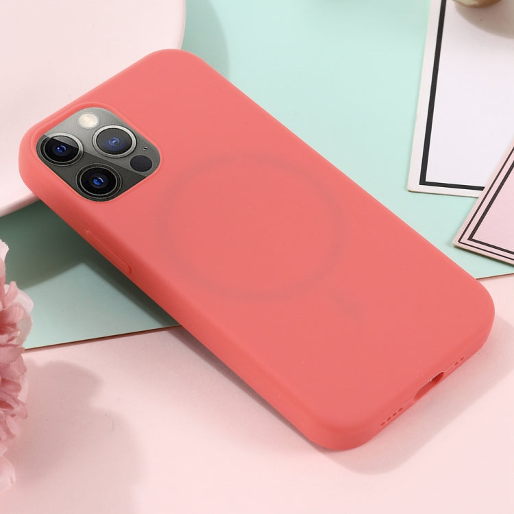 For iPhone 15 Pro Max Shockproof Silicone Magsafe Phone Case(Pink Orange) - HoMEdemic™ 