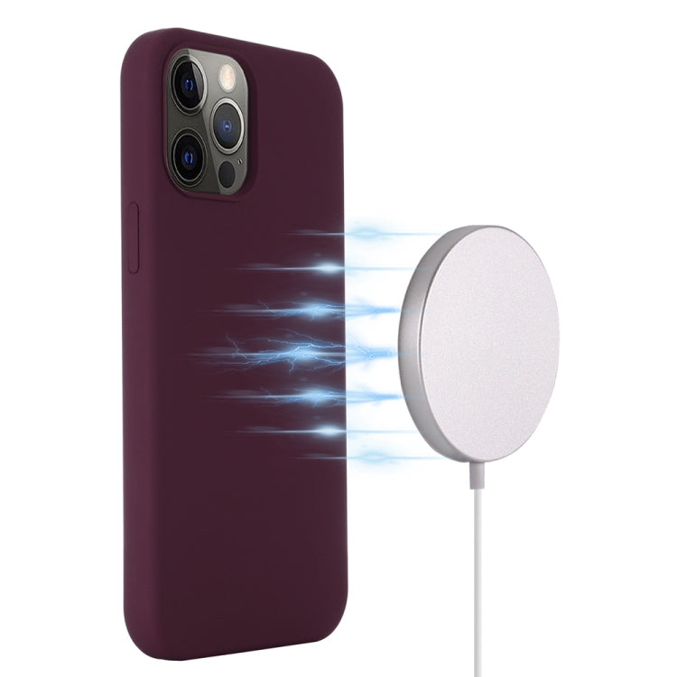 For iPhone 15 Pro Max Shockproof Silicone Magsafe Phone Case(Plum Color) - HoMEdemic™ 