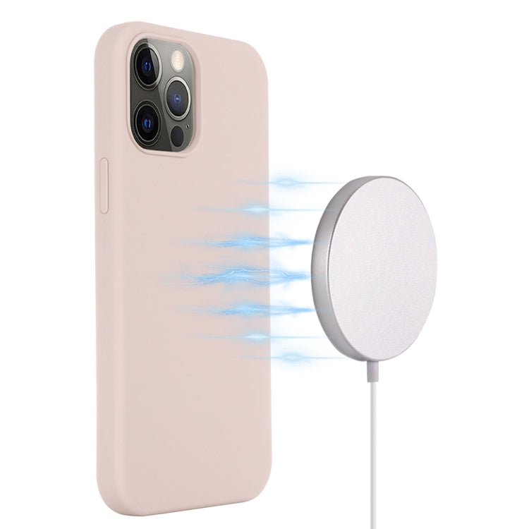 For iPhone 15 Pro Max Shockproof Silicone Magsafe Phone Case(Sand Pink) - HoMEdemic™ 
