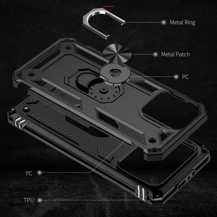 For iPhone 15 Pro Max Shockproof TPU + PC Phone Case with Holder(Black) - HoMEdemic™ 