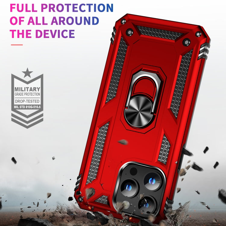 For iPhone 15 Pro Max Shockproof TPU + PC Phone Case with Holder(Red) - HoMEdemic™ 