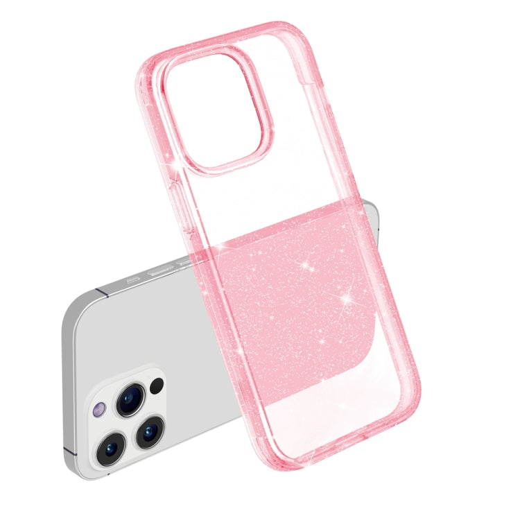 For iPhone 15 Pro Max Shockproof Terminator Glitter Powder Phone Case(Pink) - HoMEdemic™ 