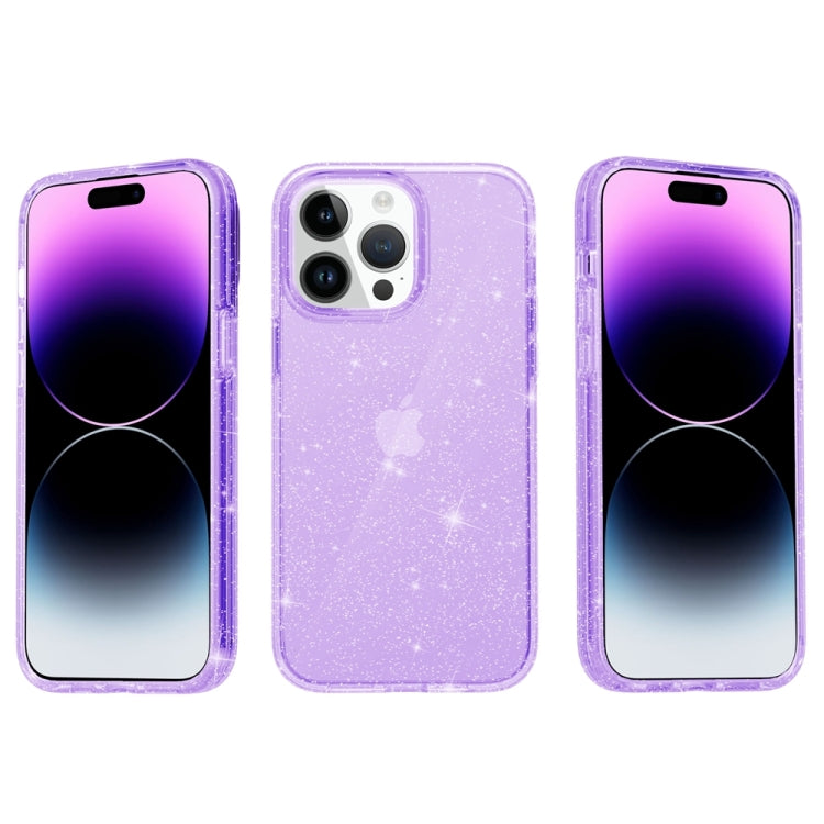 For iPhone 15 Pro Max Shockproof Terminator Glitter Powder Phone Case(Purple) - HoMEdemic™ 