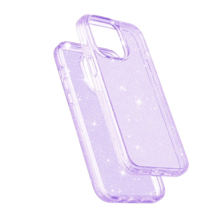 For iPhone 15 Pro Max Shockproof Terminator Glitter Powder Phone Case(Purple) - HoMEdemic™ 