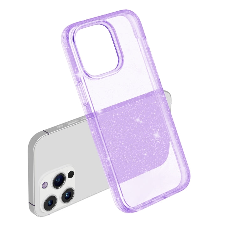 For iPhone 15 Pro Max Shockproof Terminator Glitter Powder Phone Case(Purple) - HoMEdemic™ 