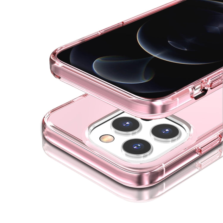 For iPhone 15 Pro Max Shockproof Terminator Transparent Phone Case(Pink) - HoMEdemic™ 