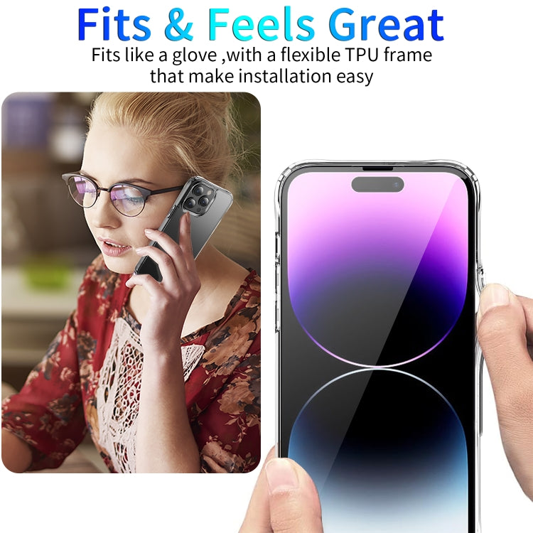 For iPhone 15 Pro Max Shockproof Transparent Acrylic Phone Case(Transparent) - HoMEdemic™ 