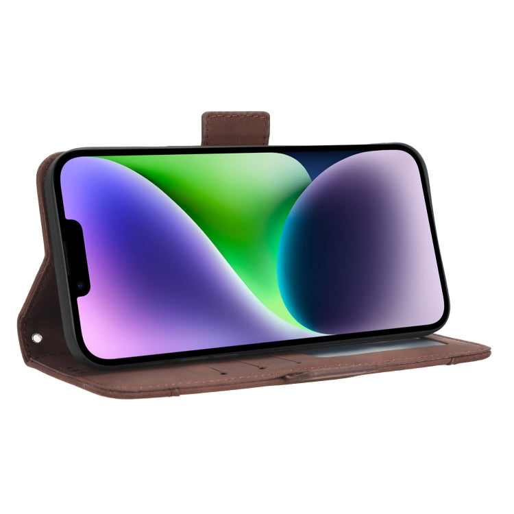 For iPhone 15 Pro Max Skin Feel Calf Texture Card Slots Leather Phone Case(Brown) - HoMEdemic™ 
