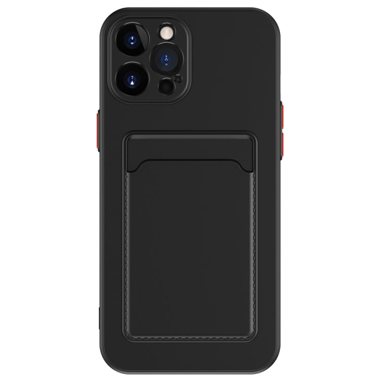 For iPhone 15 Pro Max Skin Feel Card Contrast Color Button TPU Phone Case(Black) - HoMEdemic™ 