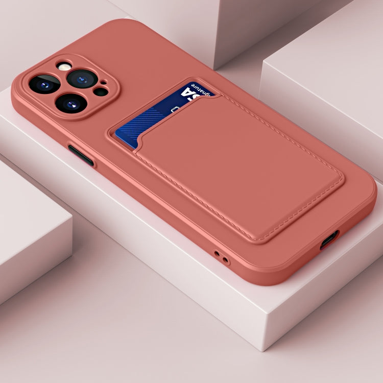 For iPhone 15 Pro Max Skin Feel Card Contrast Color Button TPU Phone Case(Rose Red) - HoMEdemic™ 