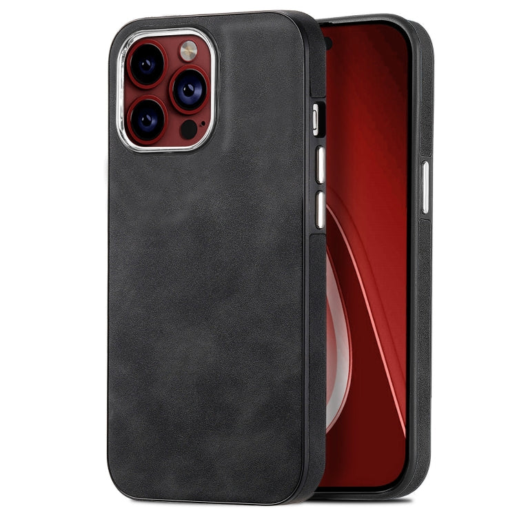 For iPhone 15 Pro Max Skin-Feel Electroplating TPU Shockproof Phone Case(Black) - HoMEdemic™ 