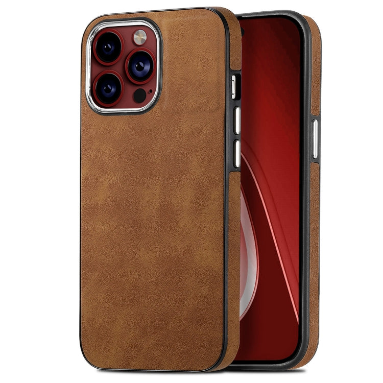 For iPhone 15 Pro Max Skin-Feel Electroplating TPU Shockproof Phone Case(Brown) - HoMEdemic™ 