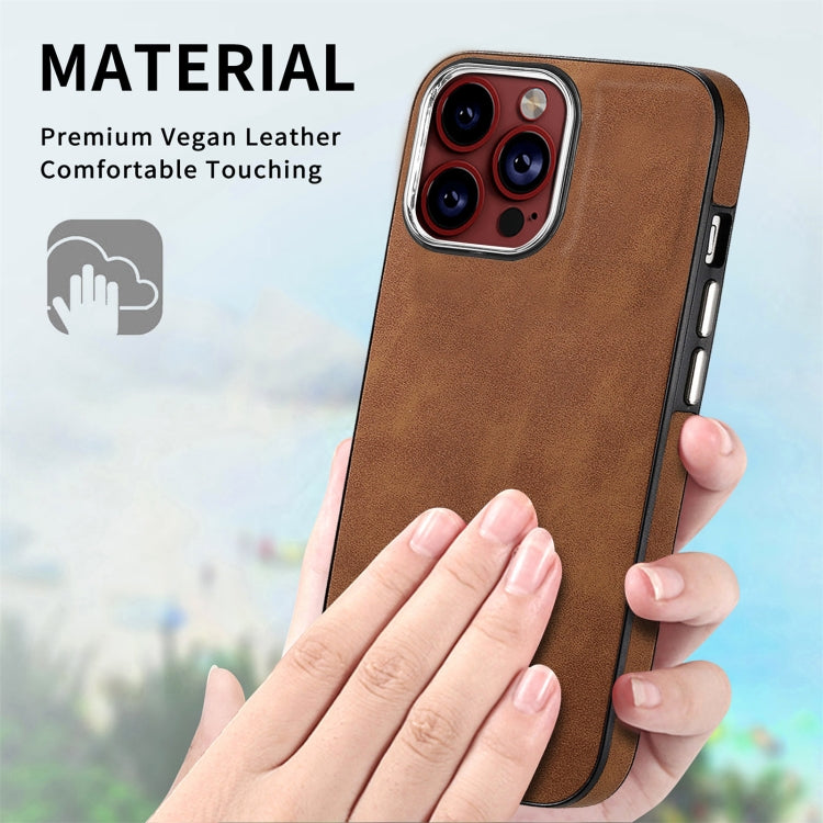 For iPhone 15 Pro Max Skin-Feel Electroplating TPU Shockproof Phone Case(Brown) - HoMEdemic™ 