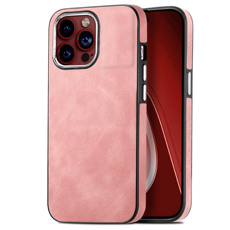 For iPhone 15 Pro Max Skin-Feel Electroplating TPU Shockproof Phone Case(Pink) - HoMEdemic™ 