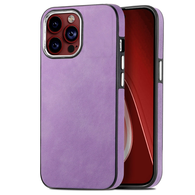 For iPhone 15 Pro Max Skin-Feel Electroplating TPU Shockproof Phone Case(Purple) - HoMEdemic™ 