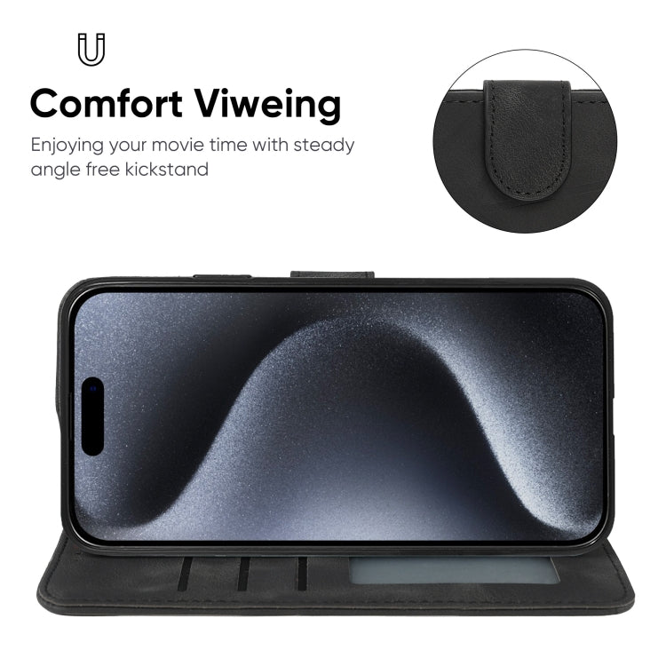 For iPhone 15 Pro Max Skin Feel Geometric Lines Leather Phone Case(Black) - HoMEdemic™ 