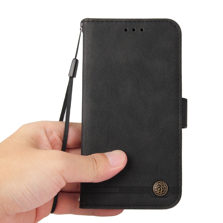 For iPhone 15 Pro Max Skin Feel Life Tree Leather Phone Case(Black) - HoMEdemic™ 