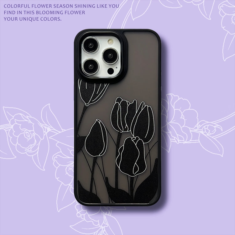 For iPhone 15 Pro Max Skin Feel Matte TPU+PC Shockproof Phone Case(Tulip) - HoMEdemic™ 