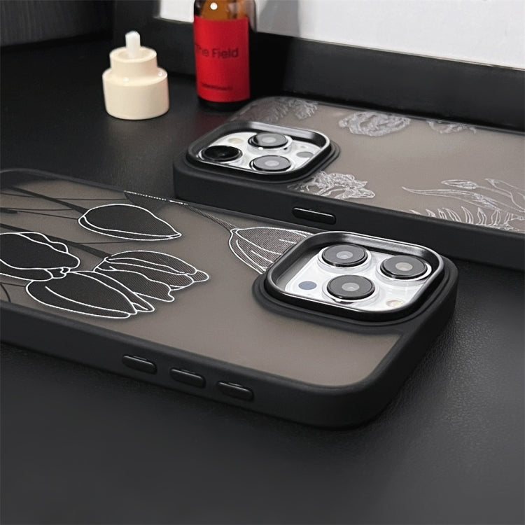 For iPhone 15 Pro Max Skin Feel Matte TPU+PC Shockproof Phone Case(Tulip) - HoMEdemic™ 