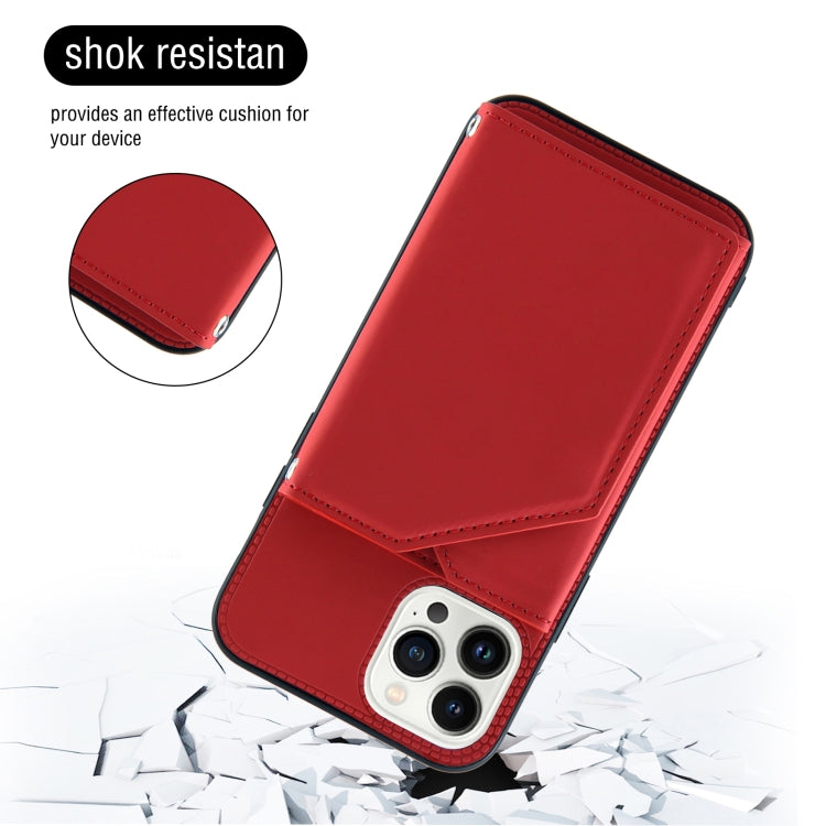 For iPhone 15 Pro Max Skin Feel PU + TPU + PC Back Cover Shockproof Case(Red) - HoMEdemic™ 