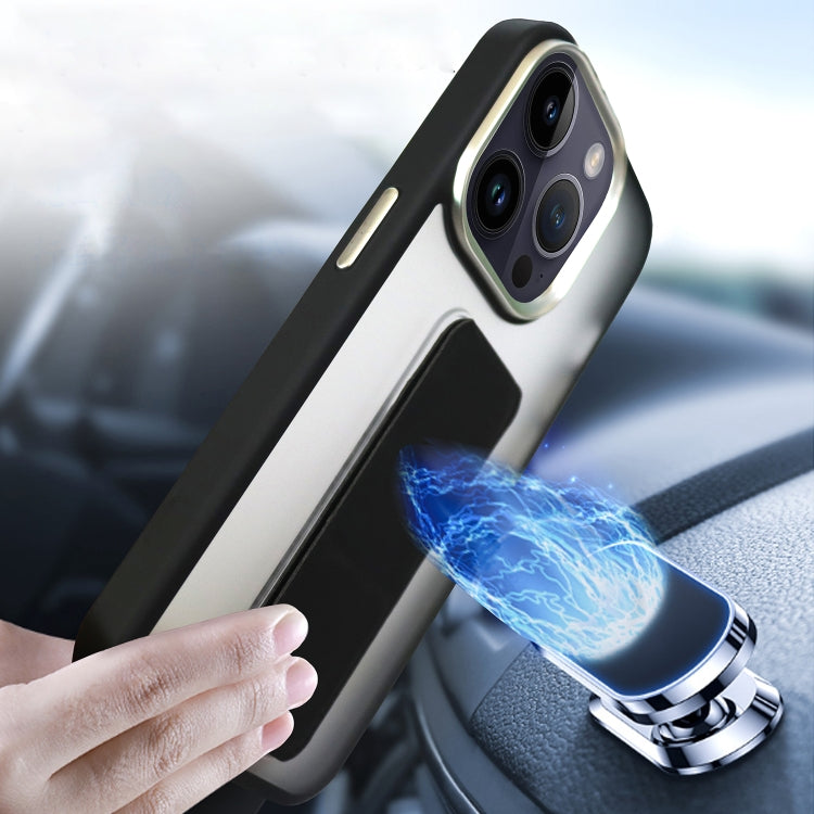For iPhone 15 Pro Max Skin-Feel Plating Wrist Strap Stand Phone Case(Coffee) - HoMEdemic™ 