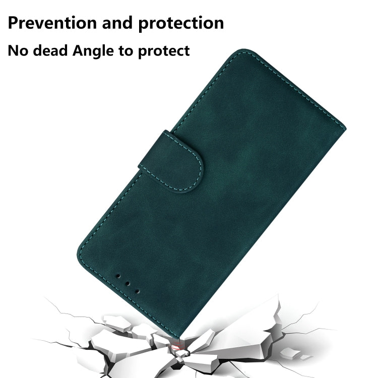 For iPhone 15 Pro Max Skin Feel Pure Color Flip Leather Phone Case(Green) - HoMEdemic™ 
