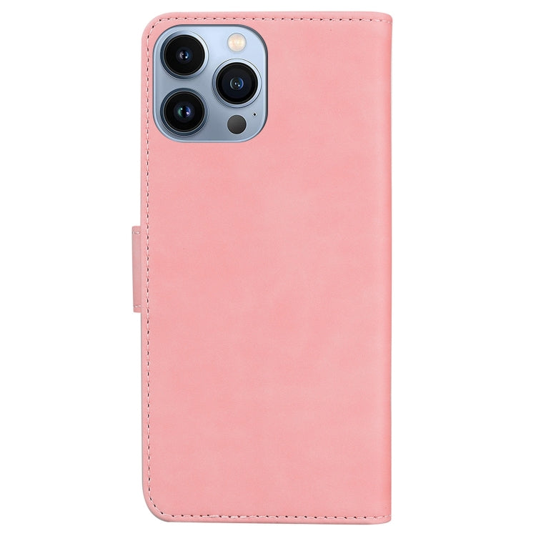 For iPhone 15 Pro Max Skin Feel Pure Color Flip Leather Phone Case(Pink) - HoMEdemic™ 