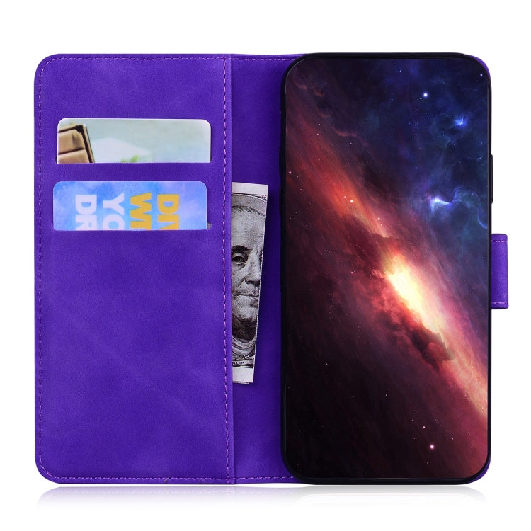 For iPhone 15 Pro Max Skin Feel Pure Color Flip Leather Phone Case(Purple) - HoMEdemic™ 