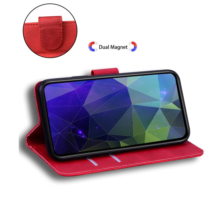 For iPhone 15 Pro Max Skin Feel Pure Color Flip Leather Phone Case(Red) - HoMEdemic™ 