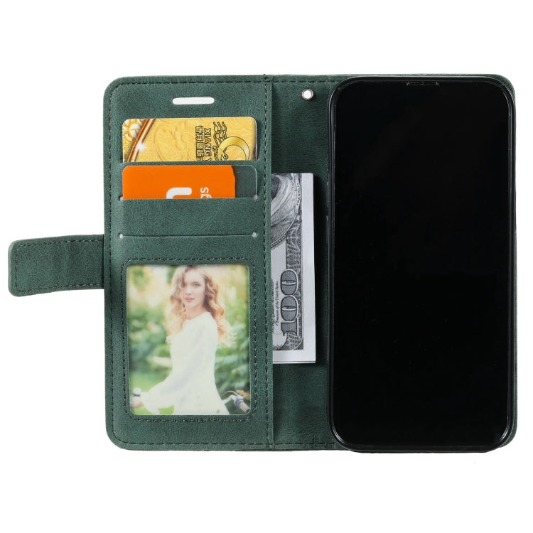 For iPhone 15 Pro Max Skin Feel Splicing Leather Phone Case(Green) - HoMEdemic™ 