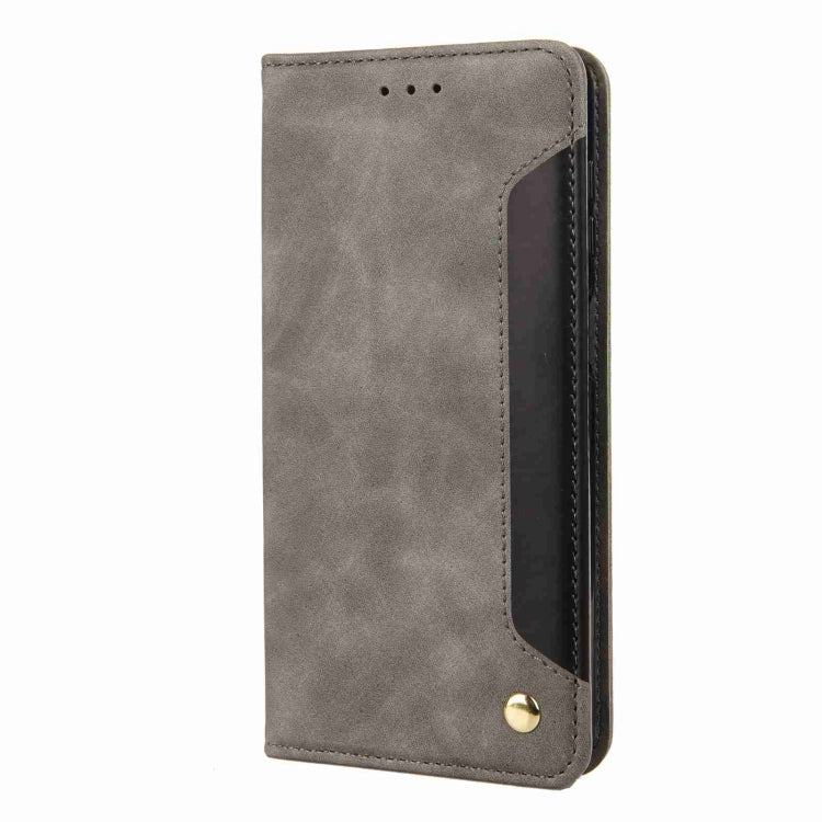 For iPhone 15 Pro Max Skin Feel Splicing Leather Phone Case(Grey) - HoMEdemic™ 