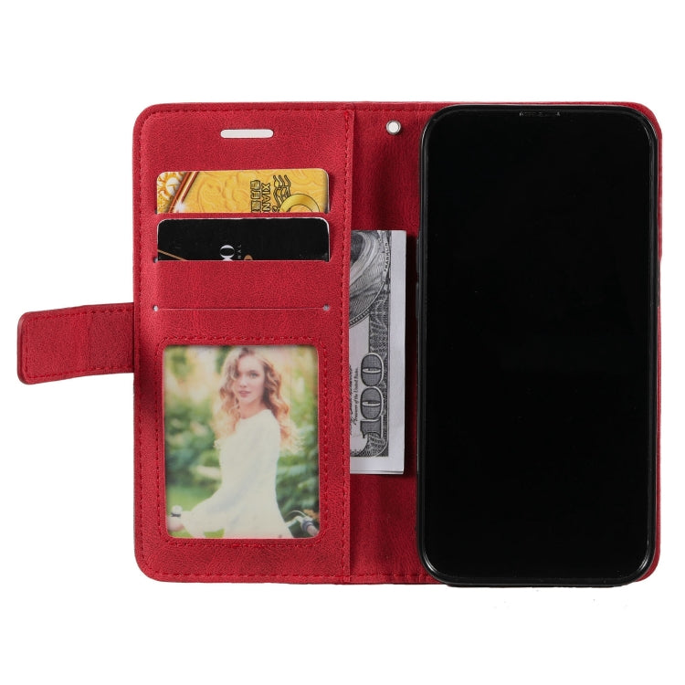 For iPhone 15 Pro Max Skin Feel Splicing Leather Phone Case(Red) - HoMEdemic™ 