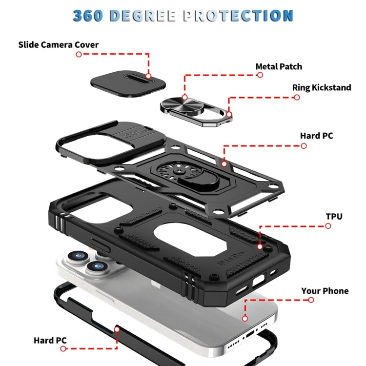 For iPhone 15 Pro Max Sliding Camshield Holder Phone Case(Black) - HoMEdemic™ 