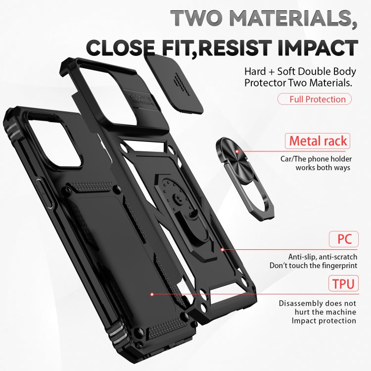 For iPhone 15 Pro Max Sliding Camshield Holder Phone Case(Black) - HoMEdemic™ 