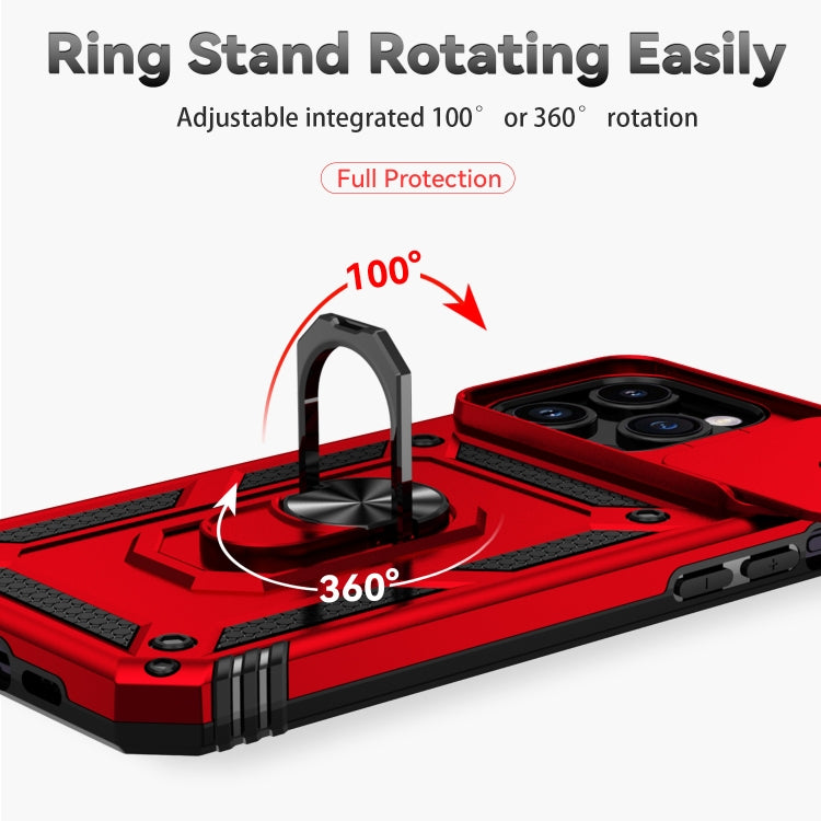 For iPhone 15 Pro Max Sliding Camshield Holder Phone Case(Red) - HoMEdemic™ 
