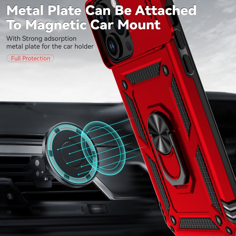 For iPhone 15 Pro Max Sliding Camshield Holder Phone Case(Red) - HoMEdemic™ 