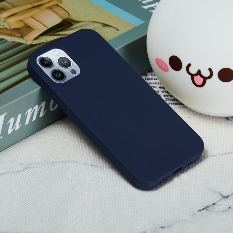 For iPhone 15 Pro Max Solid Color Silicone Phone Case(Midnight Blue) - HoMEdemic™ 