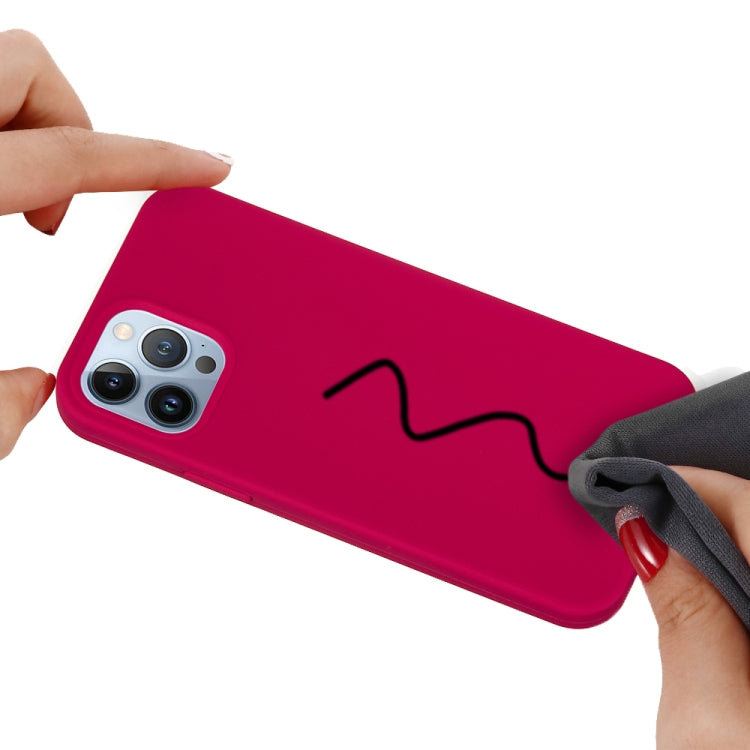 For iPhone 15 Pro Max Solid Color Silicone Phone Case(Rose Red) - HoMEdemic™ 