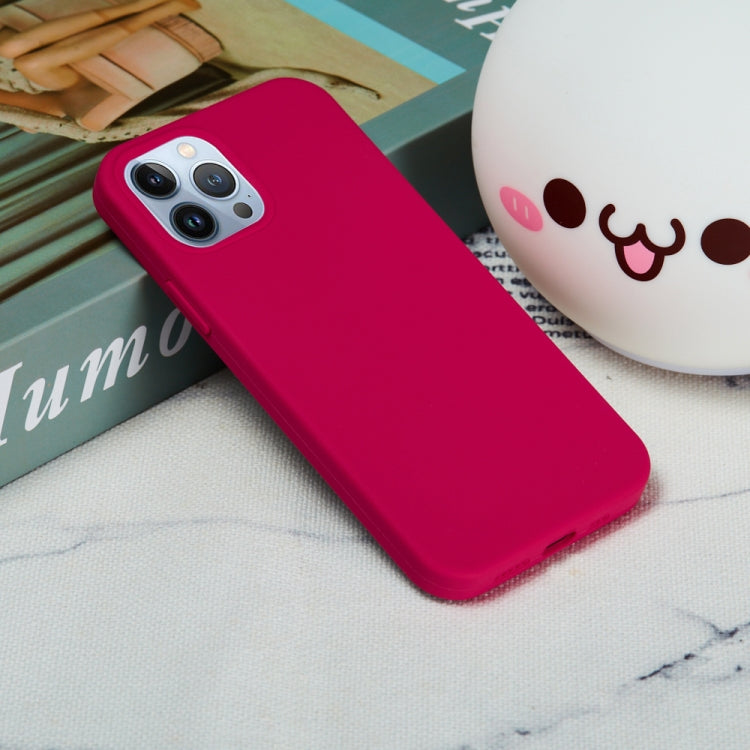For iPhone 15 Pro Max Solid Color Silicone Phone Case(Rose Red) - HoMEdemic™ 