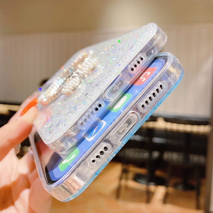 For iPhone 15 Pro Max Starry Sequin Diamond Cat Ears Mirror Epoxy TPU Phone Case(Silver) - HoMEdemic™ 
