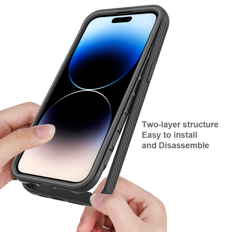 For iPhone 15 Pro Max Starry Sky Solid Color Shockproof TPU Clear PC Phone Case(Red) - HoMEdemic™ 