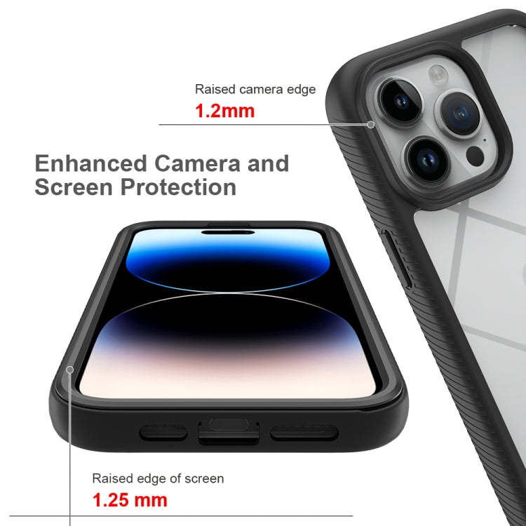 For iPhone 15 Pro Max Starry Sky Solid Color Shockproof TPU Clear PC Phone Case(Red) - HoMEdemic™ 