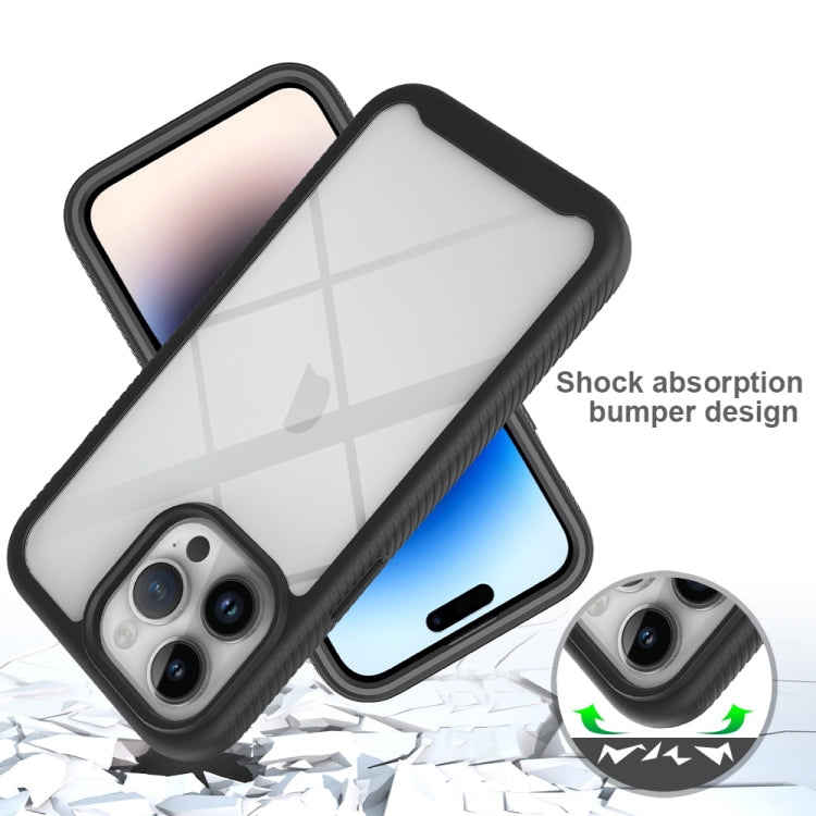 For iPhone 15 Pro Max Starry Sky Solid Color Shockproof TPU Clear PC Phone Case(Sky Blue) - HoMEdemic™ 