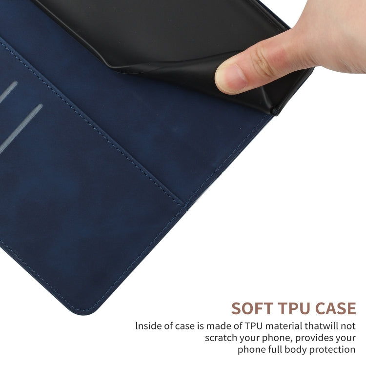 For iPhone 15 Pro Max Stitching Embossed Leather Phone Case(Blue) - HoMEdemic™ 
