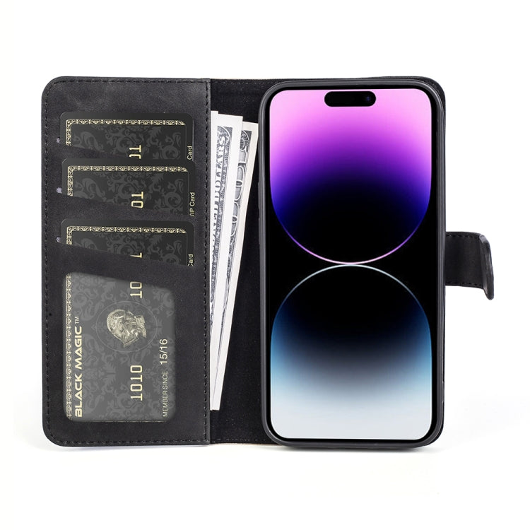 For iPhone 15 Pro Max Stitching Horizontal Flip Leather Phone Case(Black) - HoMEdemic™ 